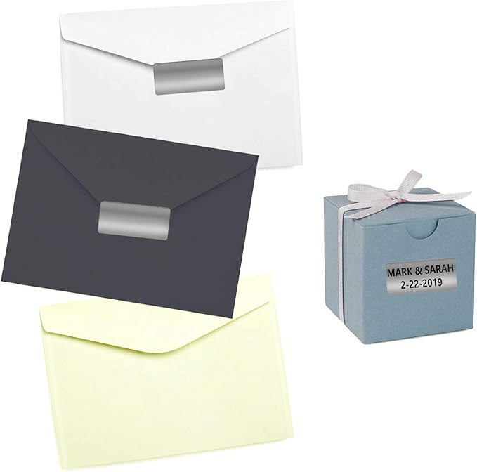 Royal Green Metalic Gold Sticker Rectangle Labels 1.57 inch x 0.75 inch (40mm x 19mm) - 2000 Pack