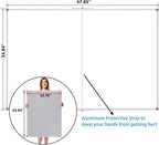 JILoffice Magnetic Foldable White Board 48 x 36 Inches, Dry Erase Whiteboard, Silver Aluminum Frame with 2 Detachable Marker Tray Wall Mounted Board for Office Home and School