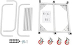 Steel Panel Truck, 1400lbs Heavy Duty Lumber Drywall Dolly Cart with 4" Swivel Casters, Table Dolly with Crossbeam & 3 Side Handrails for Garage, Home, Warehouse, 31" L X 28" W X 35" H (Grey)