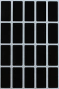 Royal Green Black Rectangle Stickers 1.57inch x 0.75 inch Rectangular Labels (40mm x 19mm) - 100 Pack
