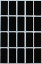 Royal Green Black Rectangle Stickers 1.57inch x 0.75 inch Rectangular Labels (40mm x 19mm) - 100 Pack