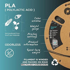 Polymaker PLA Filament, Natural 3D Printing PLA Filament 1.75mm 1kg - PolyLite 3D Printer PLA Filament, Dimensional Accuracy +/- 0.03mm, Compatible with Most 3D Printer, Natural
