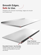 Stainless Steel Prep Table for Work, 24 * 36 Inch, High Load Bearing with Rounded-Corner Backsplash and Undershelf for Outdoor, Restaurants, Workshops, Kitchens, Garages and Gardens