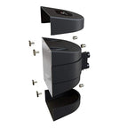 Crowd Control Warehouse - CCW Series WMB-220 Magnetic Wall Mount Retractable Belt Barrier - 15 Foot, Authorized Access Only Belt with Black ABS Case
