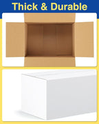 40-Pack-Small-Shipping-Boxes-9x6x4, Corrugated-Cardboard-Boxes-for-Packaging-Small-Business, White-Boxes-Mailers