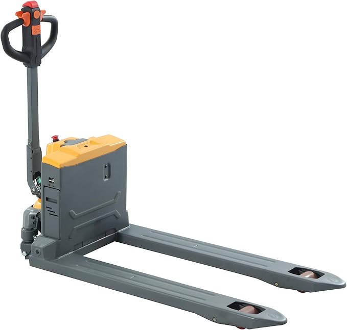 Tory Carrier Electric Pallet Jack Truck 3300lbs Capacity Lithium Electric Pallet Trucks 48" x 27" Fork Size Li-ion Battery Pallet Lift with Extra Battery-Yellow