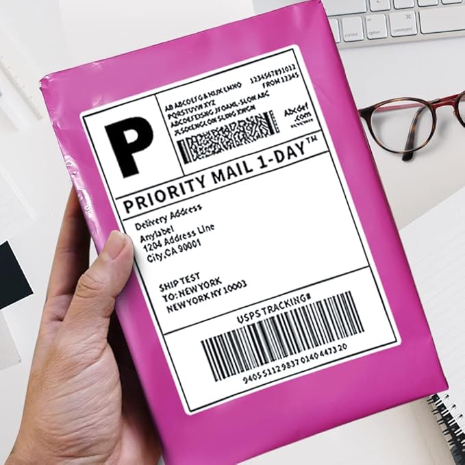 POLYSELLS 200 pcs 10x13 Inches Pink Poly Mailers Shipping Envelopes, Strong Adhesive Sealing, Waterproof, and Tear-resistant Postal Mailing Bags for Small Business, Clothes, Non-Fragile Items