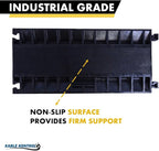 Kable Kontrol Atlas Cable Protector Wire Ramp - 3 Channel Bulk Wholesale Pallet - 20 Pcs - 35” Long Black & Yellow - 24000 Lbs Load Capacity - Rubber Speed Bump Wire Protector Cord Cover - CP9973