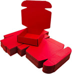 50 Pcs 6.3 x 6 x 1.6 inches Shipping Boxes for Small Business Cardboard Corrugated Mailer Boxes for Shipping Packaging Holidays Craft Gifts Giving Products (Red, 6.3 x 6 x 1.6")