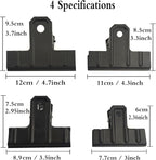 Locci Black Large Bull Clips,10 Pack Medium Binder 3 Inch Drawing Board Clips,Big Clip for Food Bags,Art,Office and Home Kitchen (77 mm)