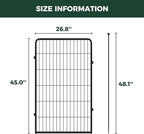 FXW Rollick Unleashed Dog Playpen for Indoor, Yard, RV Camping, 45 inch 2 Panels for Large Dogs, Black│Patented