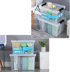 Ggbin 22 Quart Plastic Storage Box with Lid, 6 Pack Latching Container Bins