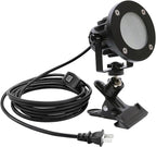 Clip Floodlight 15W LED Work Light IP65 Waterproof 150W Equivalent 11.5ft 3.5m Cord with Plug Lights for Workshop Garage, Construction Site Applicable to Various environments (15W Daylight White)