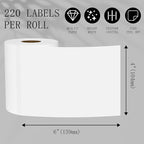 4"x6" (10 Rolls) BESTIKER Direct Thermal Shipping Labels Compatible with 4XL Label Writer 1744907, 1755120, Perforated Postage Label Paper for Thermal Printer, 220 Labels/Roll