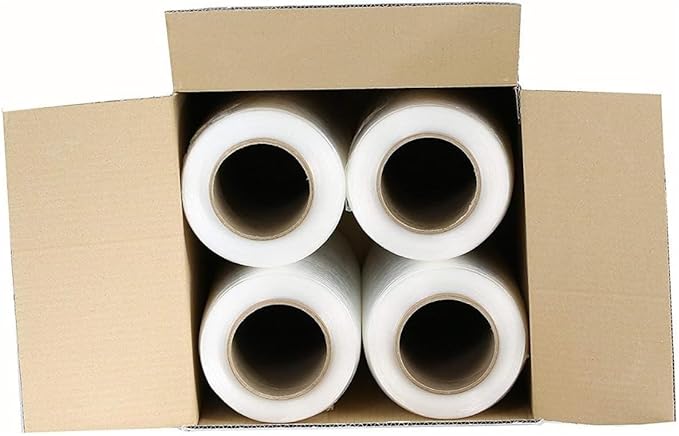 8 Rolls 18" x 1500 FT Pre-Stretched Stretch Wrap 33 Gauge (80G Equivalent) Clear Hand Shrink Pallet Wrap Film for Moving and Warehouse - Shipping Depot