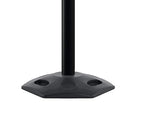 CCW Series WBB-200D - Set of 2 Retractable Dual Belt Stanchion Safety Barrier, Heavy-Duty Rubber Base Yellow Post (11 Foot Belt, Black and Orange Diagonal Belt)