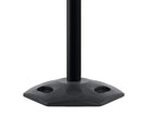 CCW Series WBB-200D - Set of 2 Retractable Dual Belt Stanchion Safety Barrier, Heavy-Duty Rubber Base Yellow Post (7.5 Foot Belt, Black with"This Line Closed" White Letters Belt)