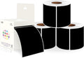PARLAIM 3 X 5 Inch 4Rolls/1000 Per Rectangle Inventory Color Coding Labels,Roll Square Label Stickers for Home(Black)