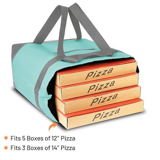 Insulated Reusable Tote Bag for Grocery Shopping for Women/Men, Pizza/Food Delivery Bag to Keep Food Cold/Hot for Commercial Food Transport, Cooler bags for Travel/Beach/Picnic, Green