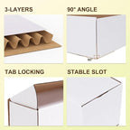WIFTREY 40 Pack 4.6x2.2x2.2 Small Shipping Boxes for Packing Small Business, White Corrugated Cardboard mailing Box for Shipping