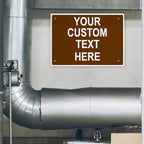 Aluminum Weatherproof Metal Sign Multiple Sizes Custom Personalized Text Here Brown White Recreational Horizontal Street Signs 24x18Inches