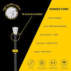 Bungee Cord Elastic Shock Cord 1/8" x 50' Bungee Rope for DIY, Tie Downs, Kayak and Outdoor - Black