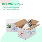 PETAFLOP 6x4x4 Shipping Boxes 50 Pack, White Cardboard Boxes Kraft Corrugated Mailer Boxes for Small Business