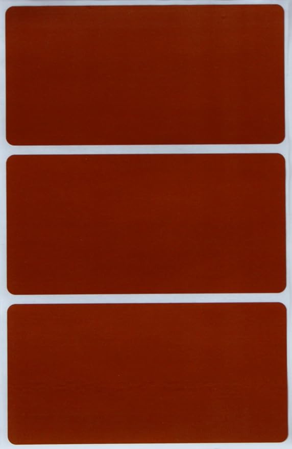 Royal Green Rectangular Stickers Color-Coding Labels for Organizing, Moving, and Storage Boxes 4" x 2" Stickers to Write On Name Tags, 150-Pack (Brown)