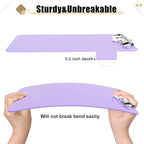 Hongri Plastic Clipboard with Pen Holder, Purple 8.5x11 Letter Size Clip Board for Classroom, Office, Students, Nurses and Women, Low Profile Clip, Size 12.5 x 9 in(Pack of 6)
