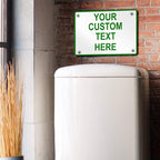 Aluminum Weatherproof Metal Sign Multiple Sizes Custom Personalized Text Here White Green Directions Horizontal Street Signs 10x7Inches