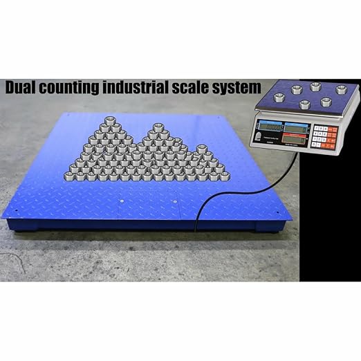 Liberty Scales LS-700-DC Dual Counting Smart Weighing Scale Systems, Size 84" x 84" (7' x 7') - C-Scale (66 lb x .002 lb) / Floor Scale 10.000 lb x 1 lb