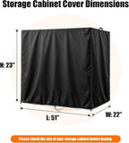 Kasla Storage Cabinet Cover, Outdoor Chest Storage Waterproof Cover, Weatherproof Cabinets Covers for Kitchen Patio Garden Backyard - 51"Lx22"Wx23"H