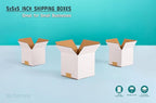 5x5x5 inch Small Shipping Boxes, White Corrugated Cardboard Boxes for E-Commerce, Mailing, Storage, Gifts Wrapping, 15 Pack