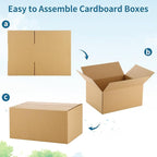 Famagic Small Shipping Boxes 10x7x5 Inch 10 Pack Brown Box Corrugated Cardboard Boxes for Packaging Small Business, Mailing Boxes for Shipping