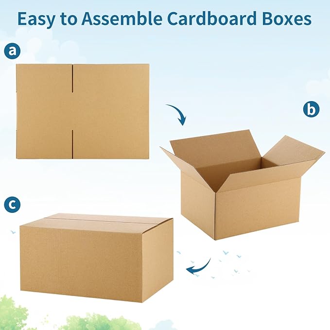 Famagic Small Shipping Boxes 6x6x6 Inch 10 Pack Brown Box Corrugated Cardboard Boxes for Packaging Small Business, Mailing Boxes for Shipping
