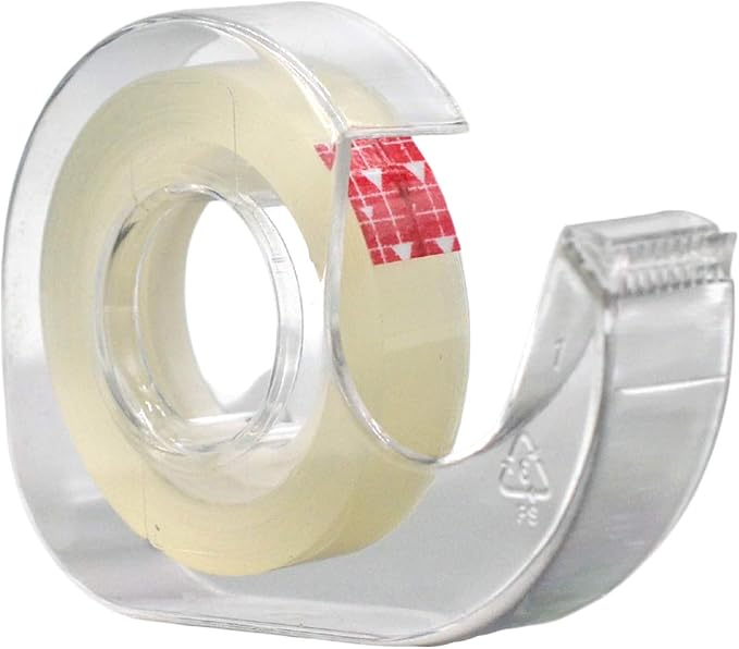 WOD OST20D Office Tape Clear Refill Rolls and Refillable Dispenser - 1/2 inch x 800 inches (144-Pack) for Craft Jobs, Office Work, Gift Wrapping, Repairing, and Envelope Sealing
