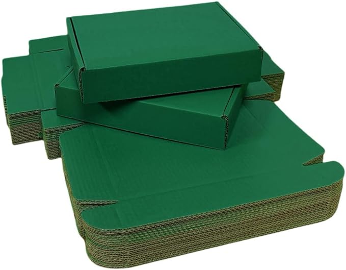 50 Pcs Mini Size Shipping Boxes for Small Business Cardboard Corrugated Mailer Boxes for Shipping Packaging Holidays Craft Gifts Giving Products (Hunter Green, 4.1 x 3 x 1.2")