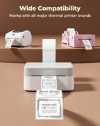 MUNBYN 2"x2" Square Thermal Labels, Compatible with Multiple Thermal Printers, Strong Adhesive, White Address Labels for Barcode, 750 Sheets/Roll