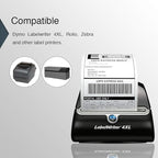 BETCKEY Colored Labels Compatible with Dymo 1744907 (4" x 6") Extra Large Shipping Labels, Compatible for Dymo LabelWriter Thermal 4XL & Zebra Desktop Printers [6 Rolls, Red]