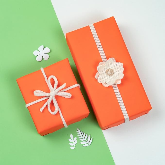 RUSPEPA Orange Kraft Paper Roll - 24 inches x 100 feet - Recyclable Paper Perfect for for Crafts, Art, Wrapping, Packing, Postal, Shipping, Dunnage & Parcel