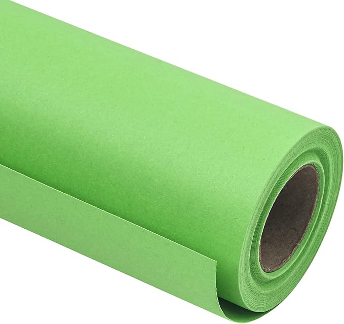 RUSPEPA Light Green Kraft Paper Roll - 36 inches x 100 feet - Recyclable Paper Perfect for Easter Wrapping, Craft, Packing, Floor Covering, Dunnage, Parcel, Table Runner