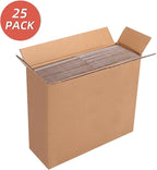 25 Packs Small Shipping Boxes 8x8x6 Inches, White Corrugated Cardboard Box for Shipping, Packing, Business, DIY