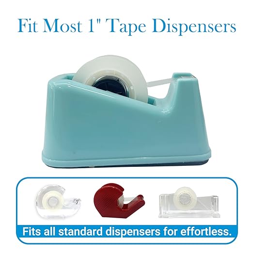 72 Rolls Clear Tape, Transparent Tape Refills for Dispenser, 1 Inch Core, 3/4 x 800 Inches, Strong Adhesive for Gift Wrapping, Office, School, Home, Desk Supplies & Crafts