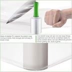 Jutom 8 Pcs Stretchy Wrap Roll Plastic Wrap for Moving with 2 Handles 5" x 1000 ft Packaging Shrink Film Self Adhering Shipping Supplies for Moving Furniture Pallet (Green)