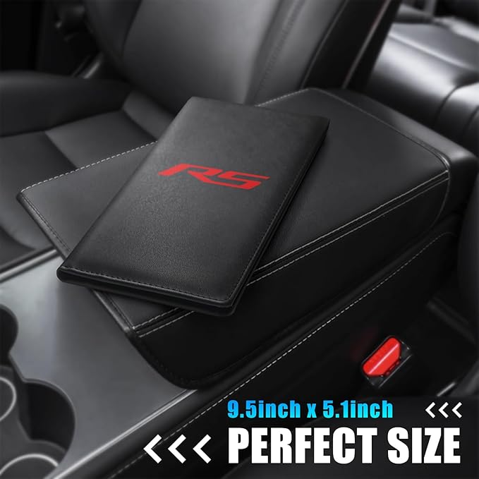 Leather Car Registration and Insurance Cards Holder Compatible with Chevy Camaro RS Cars, Vehicle Glove Box Car Organizer with Magnetic Shut, Documents License for Camaro RS Owners