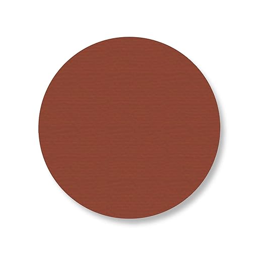 Mighty Line 3/4" Solid Dot Shaped Floor Marking Tape for Safety, Caution, Warning, Heavy-Duty, Peel and Stick, Adhesive Circle Spots, Industrial Quality, Brown, Pack of 200