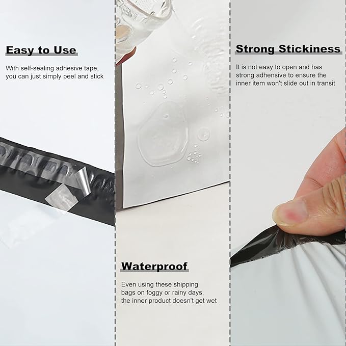 OausTect White Poly Mailers 10X13 inches,800 Pack Shipping Bags with Strong Self-sealing Adhesive Waterproof and Tear Proof for Clothing,Books
