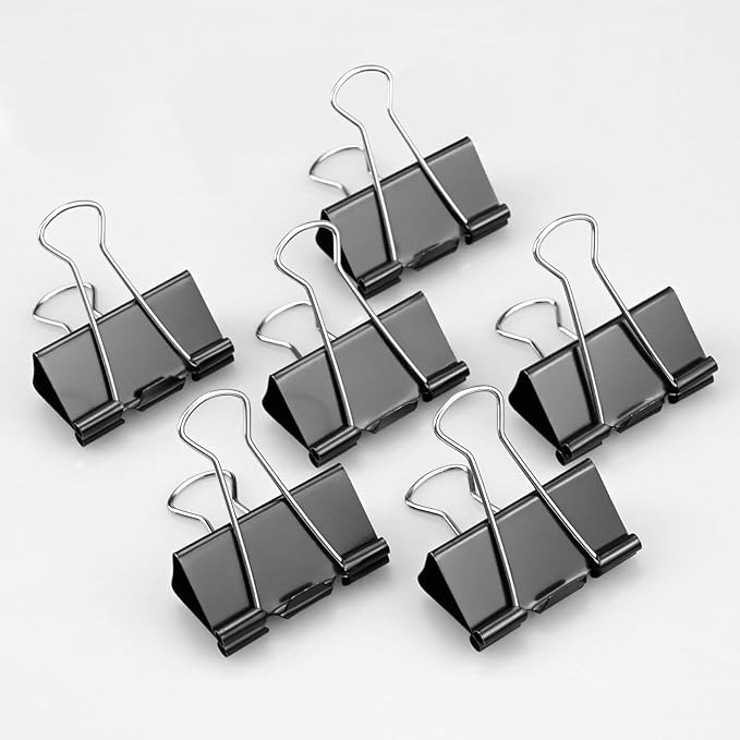 30 Pack Large Binder Clips 1.6 Inch Binder Paper Clip Big Paper Clamps for Office, School, Home