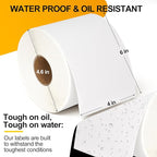 Qncz 500 Pcs 4x6 Thermal Labels - Perforated & Smudge-Proof & Strong Adhesive Thermal Printer Paper, Mailing Sticker Labels, Compatible with Rollo, Zebra, Jadens, Nelko