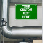 Aluminum Weatherproof Metal Sign Multiple Sizes Custom Personalized Text Here Green White Directions Horizontal Street Signs 14x10Inches